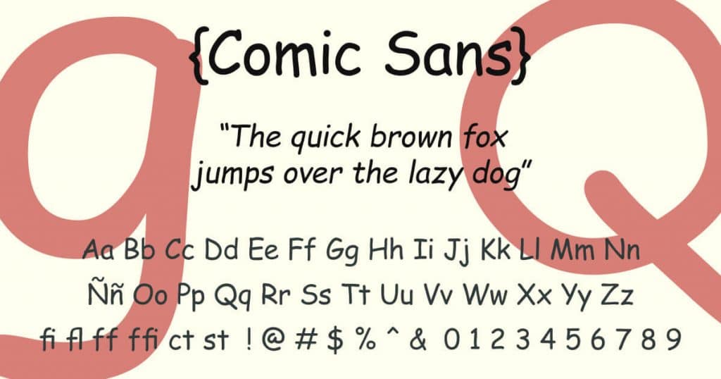 Comic Sans · Tipografía