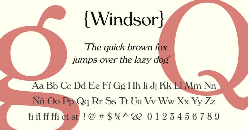 Windsor · Tipografía