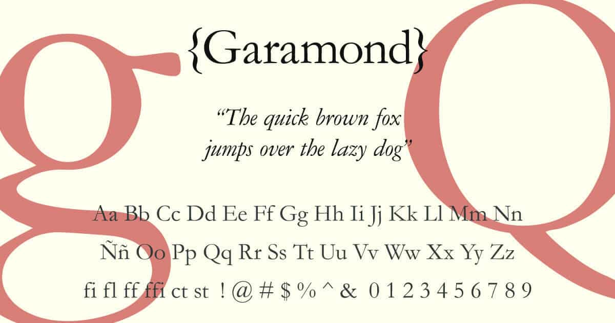 Garamond · Tipografía