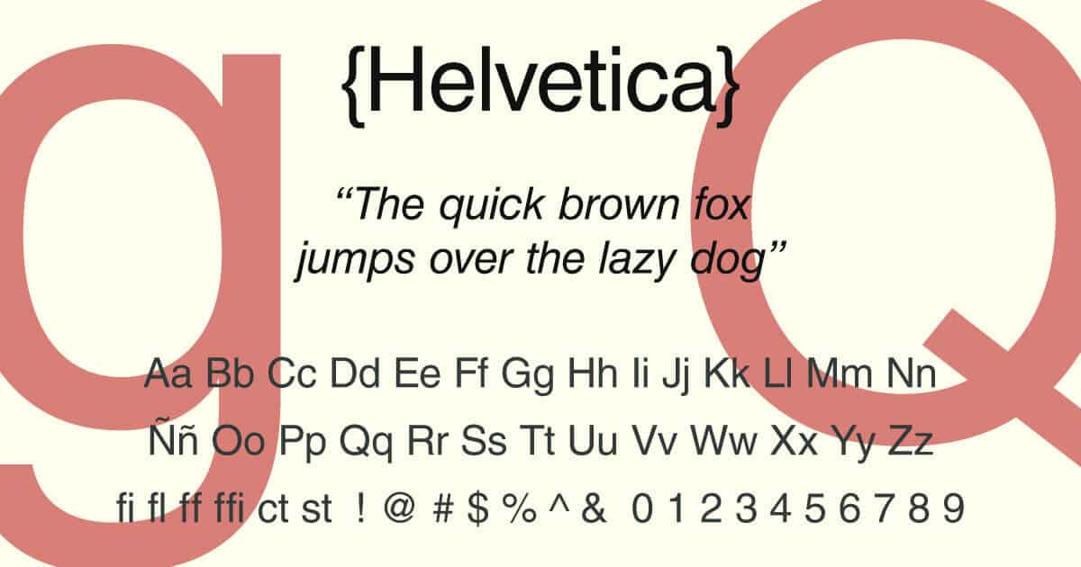 Helvetica · Tipografía
