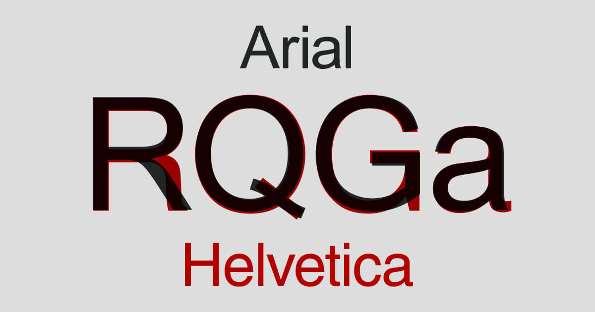 Helvetica vs. Arial