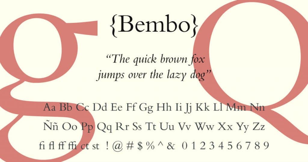 Bembo · Tipografía