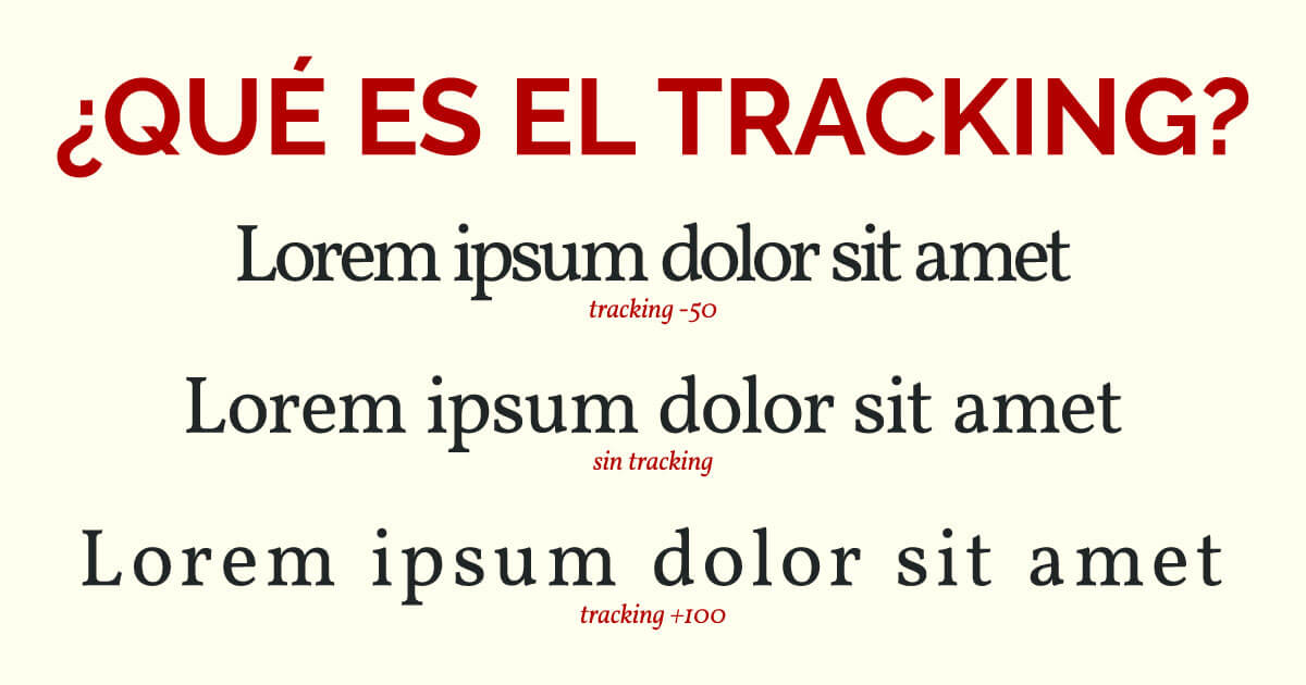 Tracking tipografía