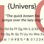 Univers · Tipografía