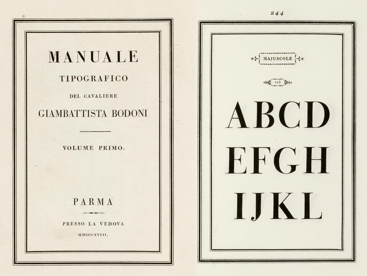 Manuale Tipografico · Giambattista Bodoni